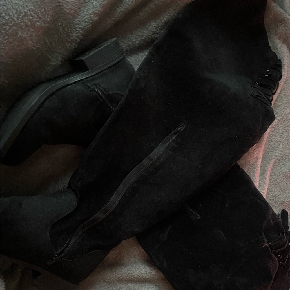 Alya Black Over the Knee Boots